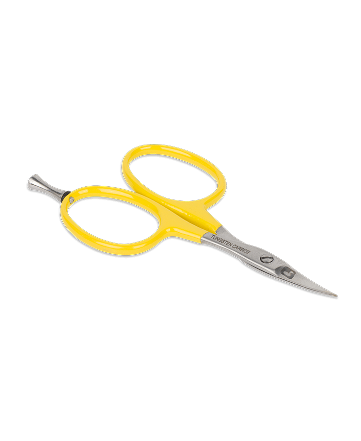 Tungsten Carbide Curved Micro Tip Scissors w/ Precision Peg