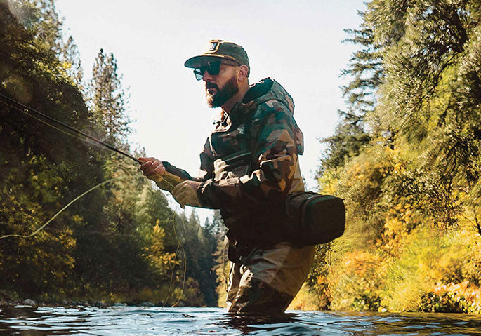 Man fly fishing