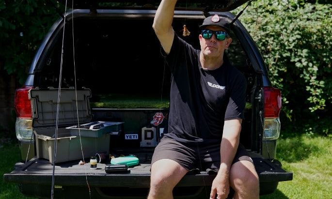 Man fly fishing