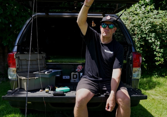 Man fly fishing