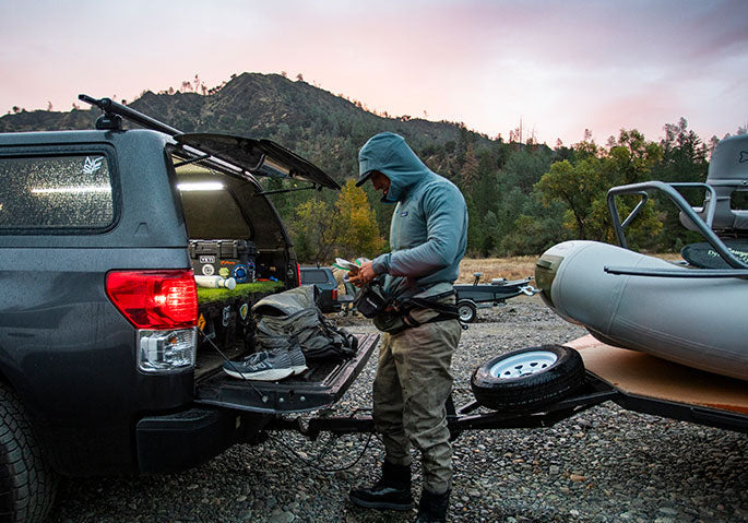 Man fly fishing