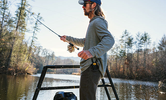 A man fishing for musky.