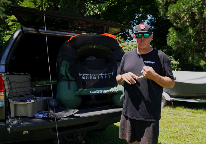 Man fly fishing
