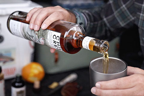 Tailgate Cocktails: Campfire Hot Honey Old Fashioned