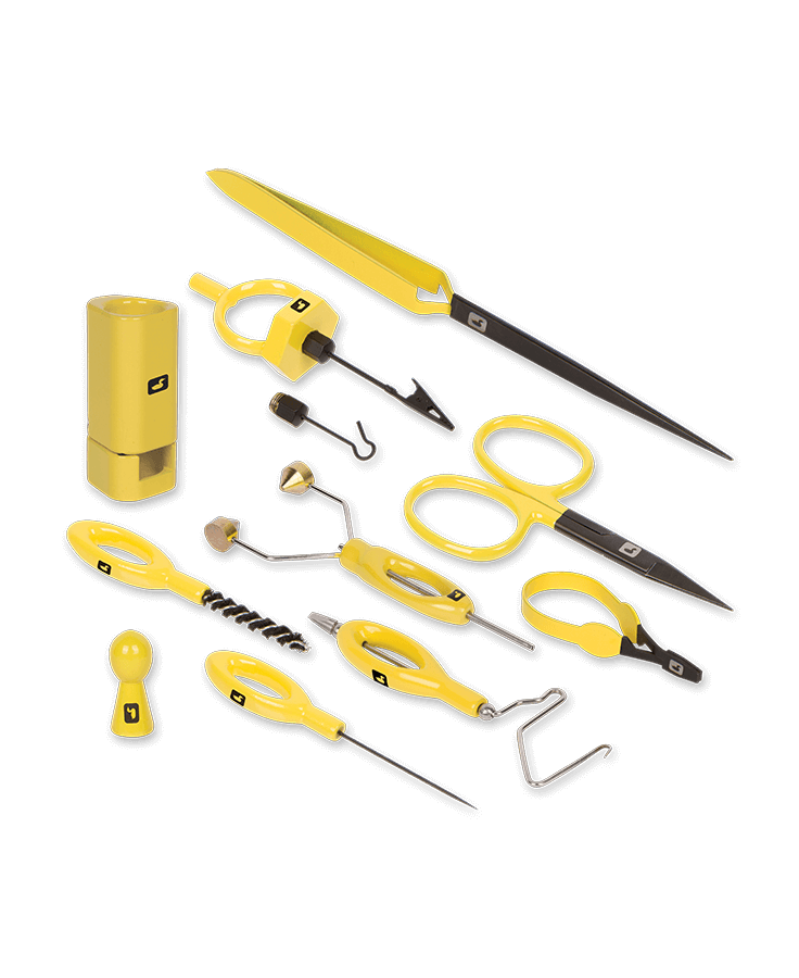 Olax 16-Piece Fly Tying Kit In Wooden Box – Includes Vise, Whip Finisher, And Quality Tools