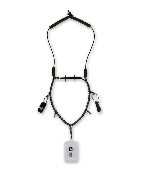 SF Fly Fishing Neckvest Lanyard Combo Black Adjustable Tool Holder with  Foam Neck Strap Horizontal Tippet Bar Quick Release